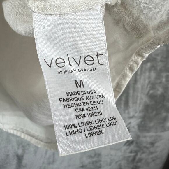 Velvet by‎ Jenny Graham Linen Button up Shirt Womens Medium - Picture 4 of 11